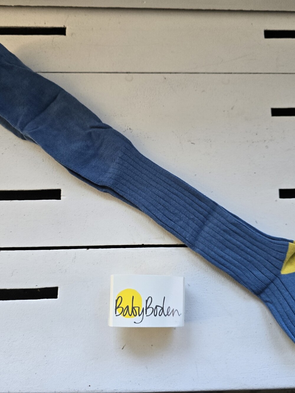 Bany Boden Tights Blur with Yellow Heel & Toe